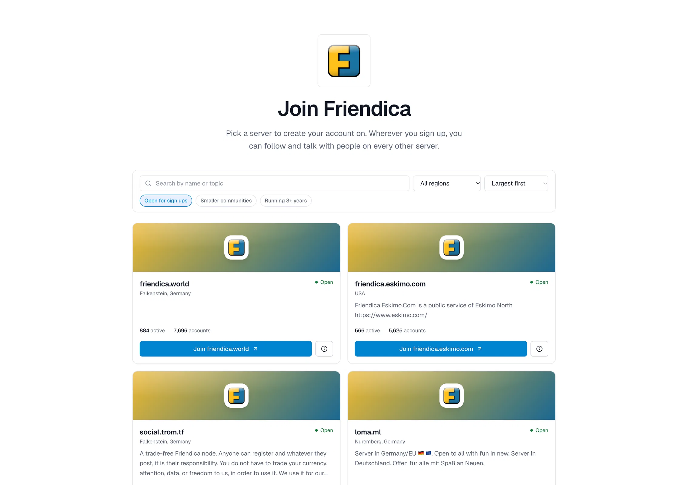 fedidb.com software friendica join